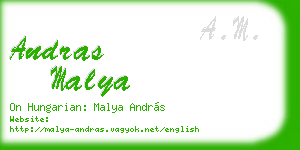 andras malya business card