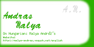 andras malya business card